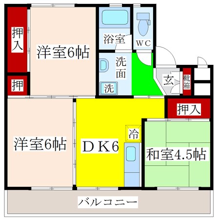 塩塚駅 徒歩9分 5階の物件間取画像